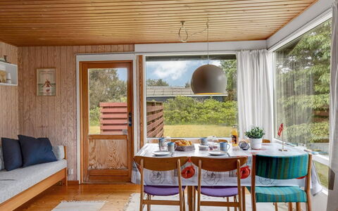 Jule - 600M from the Sea: Furniture, Interior Design, Wood, Flooring, Table, Chair, Floor, Home, Dining Room, Ceiling