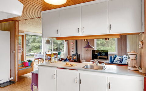 Jule - 600M from the Sea: Kitchen, Countertop, Kitchen Appliance, Interior Design, Furniture, Major Appliance, Wood, Flooring, Cabinetry, Ceiling