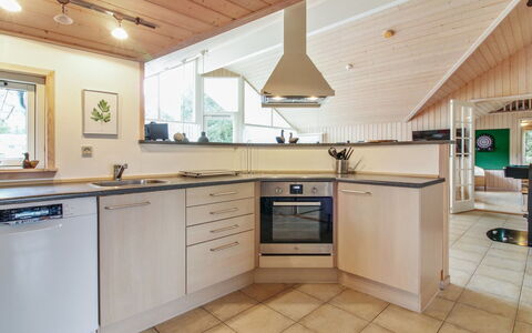 Synnöve - 550M from the Sea: Interior Design, Kitchen, Flooring, Countertop, Wood, Furniture, Floor, Ceiling, Cabinetry, Light Fixture