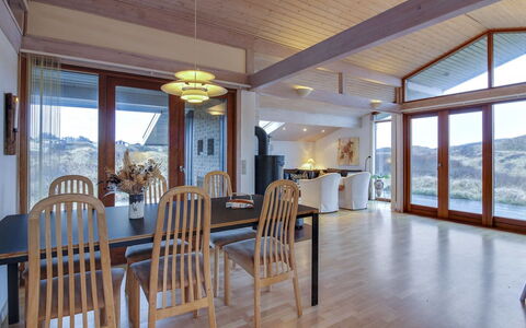 Essie - 250M from the Sea: Wood, Interior Design, Flooring, Ceiling, Furniture, Wood Flooring, Floor, Light Fixture, Chair, Dining Room