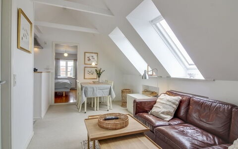 Evangelina - 350M from the Sea: Interior Design, Flooring, Furniture, Ceiling, Wood, Floor, Room, Couch, Living Room, Attic