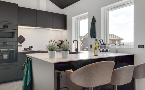 Moreen - 1.5Km from the Sea: Furniture, Interior Design, Countertop, Kitchen, Flooring, Light Fixture, Cabinetry, Ceiling, Floor, Chair