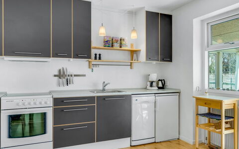 Adla - 450M from the Sea: Kitchen, Kitchen Appliance, Countertop, Flooring, Major Appliance, Cabinetry, Wood, Furniture, Interior Design, Home Appliance