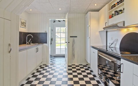 Janakij - 475M from the Sea: Flooring, Kitchen, Floor, Wood, Major Appliance, Kitchen Appliance, Countertop, Ceiling, Interior Design, Tile