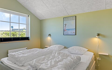 Mieka - 400M from the Sea: Bedroom, Interior Design, Ceiling, Bed, Floor, Flooring, Bed Sheet, Bedding, Bed Frame, Room
