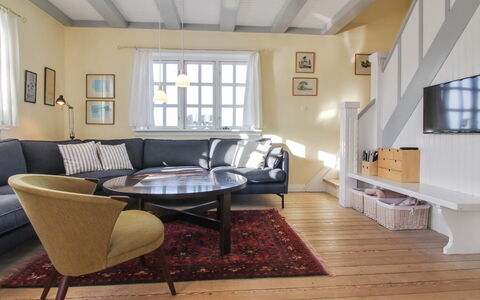 Fania - 200M from the Sea: Furniture, Interior Design, Flooring, Couch, Floor, Wall, Wood, Living Room, Ceiling, Room