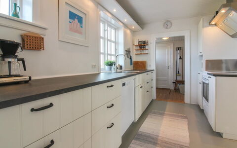 Fania - 200M from the Sea: Cabinetry, Flooring, Kitchen, Countertop, Wood, Interior Design, Drawer, Floor, Furniture, Ceiling