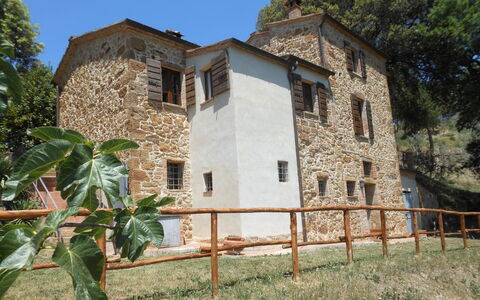 Casa Mulinello: Plant, Building, Window, Sky, Property, Tree, Nature, Fence, Real Estate, Facade