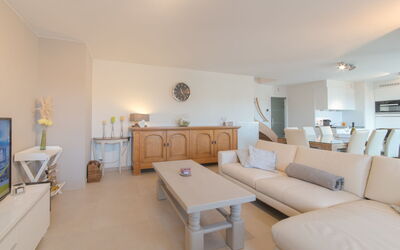 Bredene 737: Furniture, Table, Property, Picture Frame, Comfort, Building, Lighting, Interior Design, Television, Couch
