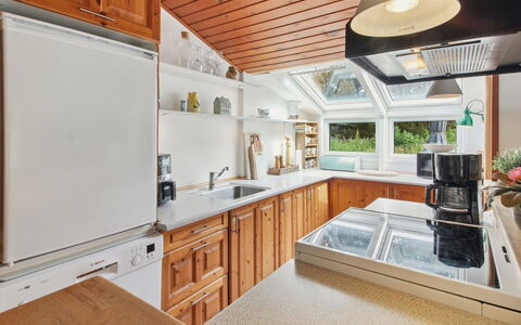 Tirsa - 3.9Km from the Sea: Kitchen, Countertop, Interior Design, Kitchen Appliance, Major Appliance, Wood, Ceiling, Flooring, Cabinetry, Lighting