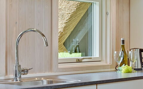 Ellanor - 1Km from the Sea: Wood, Interior Design, Plumbing Fixture, Countertop, Flooring, Tap, Home, Kitchen, Kitchen Sink, Sink