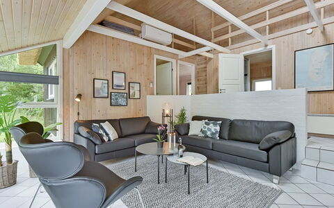 Ellanor - 1Km from the Sea: Interior Design, Wood, Couch, Flooring, Living Room, Ceiling, Furniture, Floor, Room