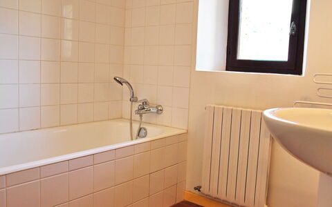 Saint Saturnin D'Apt 105: Bathroom, Tile, Room, Property, Wall, Tap, Plumbing Fixture, Floor, Architecture, Bathroom Accessory