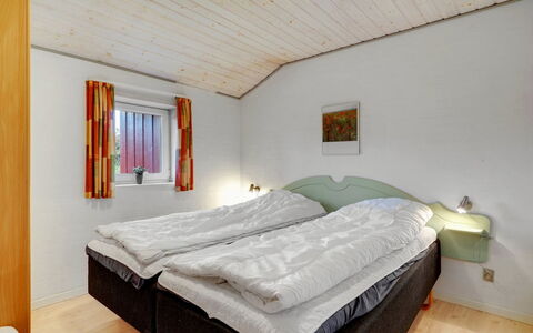 Asdis - 2.8Km from the Sea: Wood, Bedroom, Bed, Home, Bed Sheet, Ceiling, Bed Frame, Bedding, Freezing, Cottage