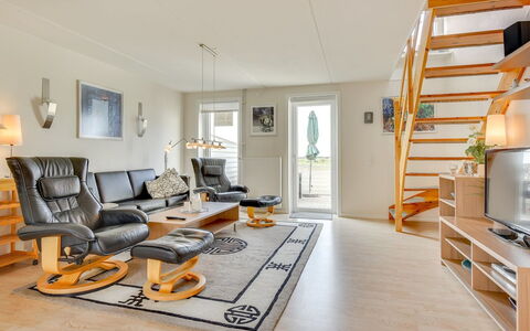 Helvig - 2.3Km from the Sea: Flooring, Furniture, Interior Design, Wood, Floor, Ceiling, Living Room, Apartment, Couch, Room