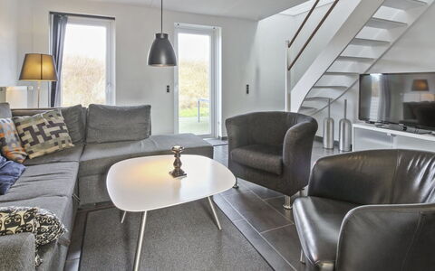 Alvild - 2.3Km from the Sea: Furniture, Interior Design, Flooring, Wood, Couch, Floor, Living Room, Ceiling, Home, Lighting