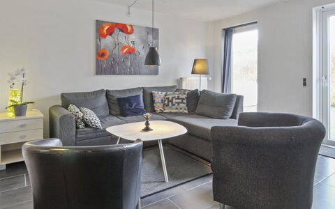 Alvild - 2.3Km from the Sea: Furniture, Interior Design, Couch, Flooring, Wall, Floor, Living Room, Ceiling, Room, Table
