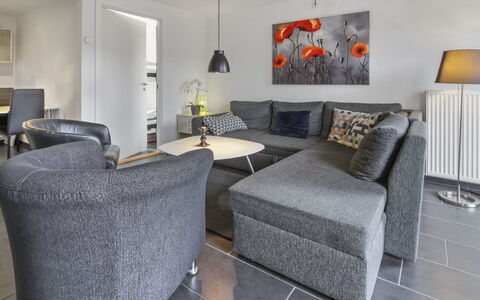 Alvild - 2.3Km from the Sea: Furniture, Couch, Interior Design, Flooring, Floor, Living Room, Room, Home, Table, Coffee Table