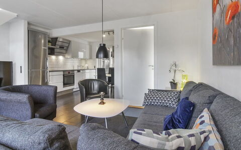 Alvild - 2.3Km from the Sea: Furniture, Interior Design, Couch, Flooring, Floor, Living Room, Room, Ceiling, Apartment, Lighting