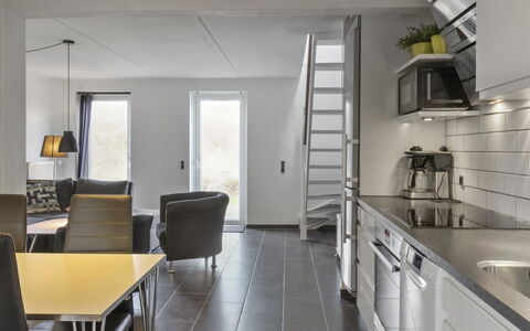 Alvild - 2.3Km from the Sea: Furniture, Flooring, Interior Design, Floor, Ceiling, Kitchen, Apartment, Chair, Kitchen & Dining Room Table, Room