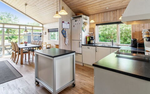 Fides - 600M from the Sea: Wood, Ceiling, Interior Design, Kitchen, Furniture, Flooring, Home, Light Fixture, Countertop, Room