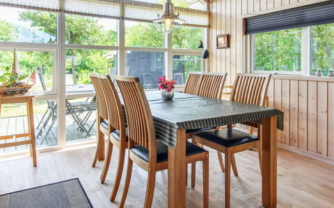 Fides - 600M from the Sea: Furniture, Interior Design, Flooring, Wood, Ceiling, Dining Room, Floor, Kitchen & Dining Room Table, Table, Chair
