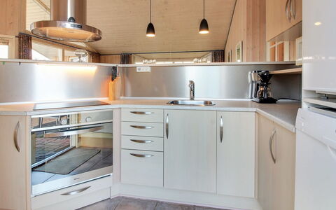 Elsbeth - 500M from the Sea: Kitchen, Kitchen Appliance, Countertop, Cabinetry, Major Appliance, Interior Design, Flooring, Wood, Furniture, Home Appliance