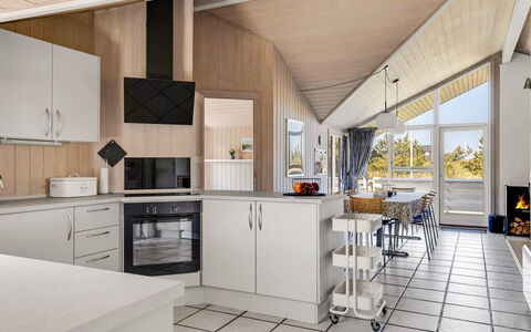 Hermandine - 700M from the Sea: Interior Design, Kitchen, Flooring, Ceiling, Wood, Furniture, Floor, Light Fixture, Countertop, Room