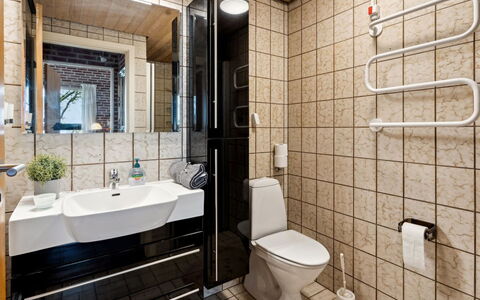 Sedine - 3.9Km from the Sea: Bathroom, Plumbing Fixture, Flooring, Interior Design, Floor, Bathroom Sink, Sink, Toilet, Toilet Seat, Tap