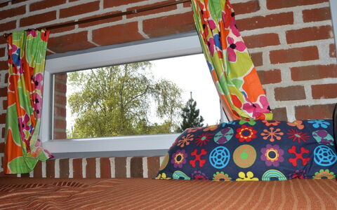 Sedine - 3.9Km from the Sea: Interior Design, Textile, Room, Window Treatment, Window Covering, Linens, Curtain, Cushion, Daylighting, Wood Stain