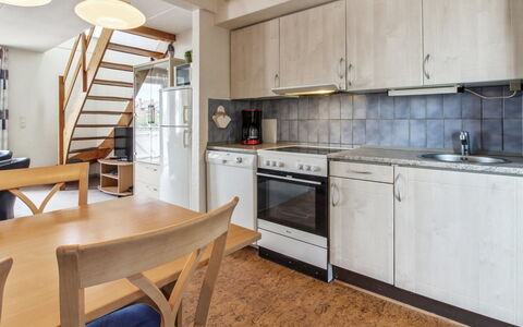 Rebus - 2.3Km from the Sea: Furniture, Flooring, Floor, Interior Design, Wood, Ceiling, Kitchen, Wood Flooring, Room, Countertop