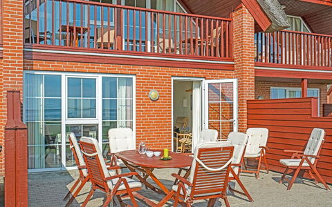 Henrietta - 3.5Km from the Sea: Furniture, Chair, Outdoor Furniture, Apartment, Porch, Wood Stain, Balcony, Kitchen & Dining Room Table, Shade, Deck