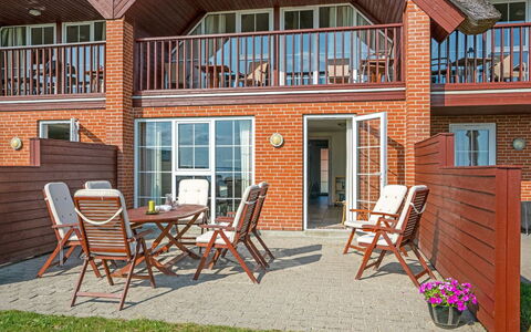 Henrietta - 3.5Km from the Sea: Apartment, Chair, Wood Stain, Siding, Balcony, Outdoor Furniture, Porch, Deck, Villa, Kitchen & Dining Room Table