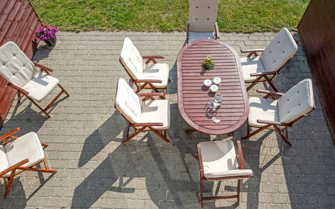 Henrietta - 3.5Km from the Sea: Furniture, Outdoor Furniture, Chair, Table, Outdoor Table, Folding Chair, Patio, Wood Stain, Hardwood, Coffee Table