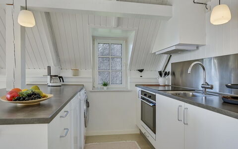 Trana - 2Km from the Sea: Kitchen, Flooring, Countertop, Interior Design, Wood, Plumbing Fixture, Ceiling, Sink, Floor, Cabinetry