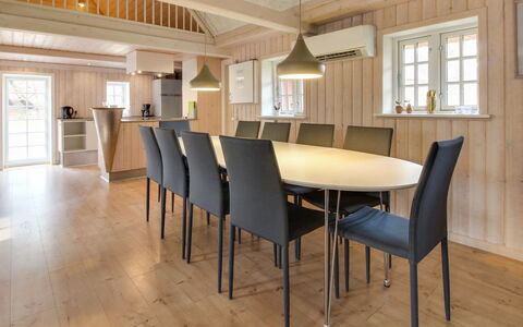 Gudmund - 3.9Km from the Sea: Flooring, Wood, Interior Design, Floor, Wood Flooring, Ceiling, Furniture, Kitchen & Dining Room Table, Dining Room, Home