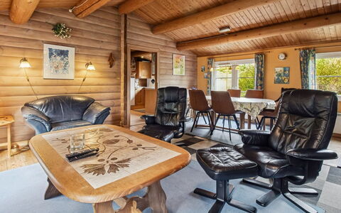Thorbergh - 2Km from the Sea: Wood, Furniture, Home, Cottage, House, Ceiling, Couch, Living Room, Log Cabin, Room