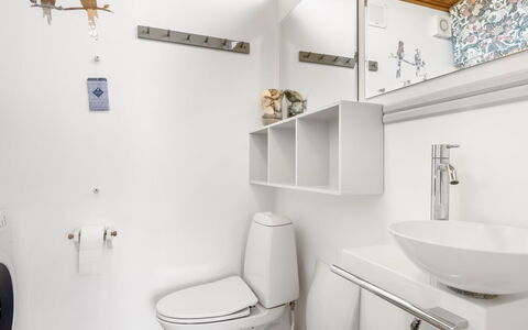 Hermoth - 300M from the Sea: Toilet Seat, Plumbing Fixture, Flooring, Interior Design, Bathroom, Floor, Toilet, Sink, Plumbing, Tap