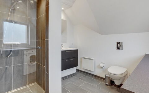 Gunlög - 3.1Km from the Sea: Flooring, Plumbing Fixture, Floor, Interior Design, Bathroom, Ceiling, Tap, Sink, Bathroom Cabinet, Plumbing