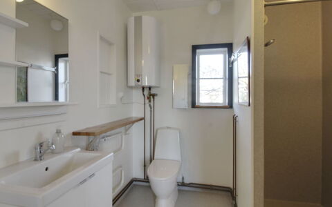 Ahnandia - 500M from the Sea: Plumbing Fixture, Wall, Flooring, Interior Design, Bathroom, Floor, Toilet Seat, Toilet, Bathroom Sink, Sink