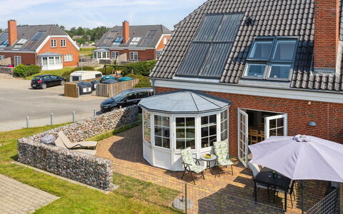Langsom - 100M from the Sea: Roof, Home, Door, Furniture, Outdoor Furniture, Chair, Cottage, Estate, Patio, Garden