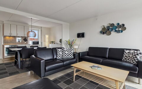Femja - 2.3Km from the Sea: Furniture, Interior Design, Couch, Flooring, Floor, Ceiling, Living Room, Room, Apartment, Lighting