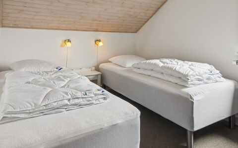 Femja - 2.3Km from the Sea: Bed, Bedroom, Bed Sheet, Bedding, Wood, Ceiling, Interior Design, Floor, Linens, Bed Frame