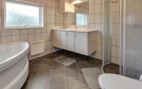 Oivi - 430M from the Sea: Flooring, Interior Design, Plumbing Fixture, Floor, Ceiling, Bathroom, Plumbing, Sink, Room, Tap