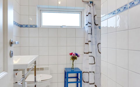 Sybilla - 700M from the Sea: Blue, Flooring, Plumbing Fixture, Interior Design, Floor, Bathroom, Tile, Plumbing, Composite Material, Room