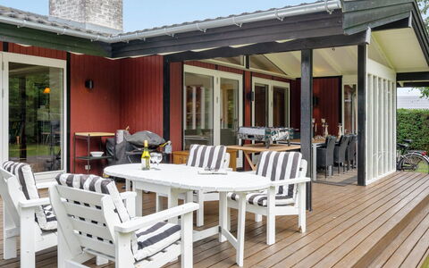 Malwina - 800M from the Sea: Wood, Furniture, Porch, Outdoor Furniture, Home, Door, House, Chair, Shade, Outdoor Table