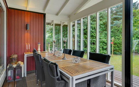 Malwina - 800M from the Sea: Furniture, Wood, Chair, Table, Interior Design, Porch, Outdoor Furniture, Kitchen & Dining Room Table, Ceiling, Floor