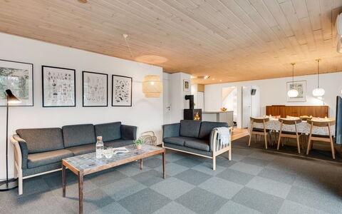 Iliana - 1Km from the Sea: Furniture, Interior Design, Flooring, Floor, Wood, Ceiling, Couch, Light Fixture, Living Room, Table