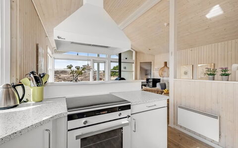 Ferdine - 1.5Km from the Sea: Kitchen, Wood, Flooring, Ceiling, Interior Design, Kitchen Appliance, Countertop, Floor, Major Appliance, Cabinetry