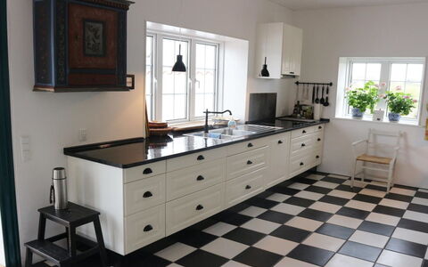 Fridoline - 150M from the Sea: Flooring, Kitchen, Wood, Cabinetry, Floor, Countertop, Interior Design, Drawer, Kitchen Appliance, Cupboard
